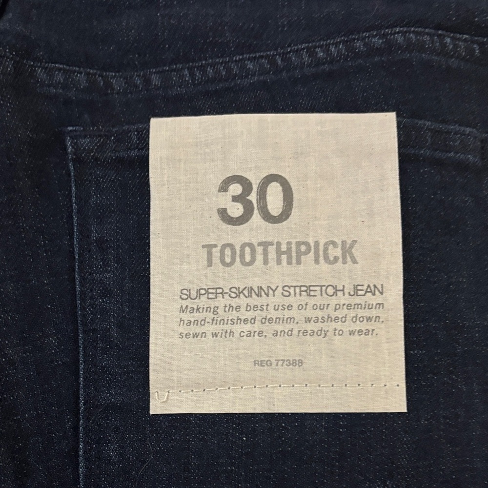 J. Crew Women’s Toothpick Stretch Denim Indigo Jeans - Picture 4 of 5